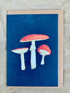 Toadstool Mushroom Card