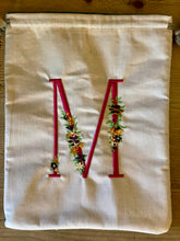 Load image into Gallery viewer, Alphabet Letter Drawstring Embroidered Bag
