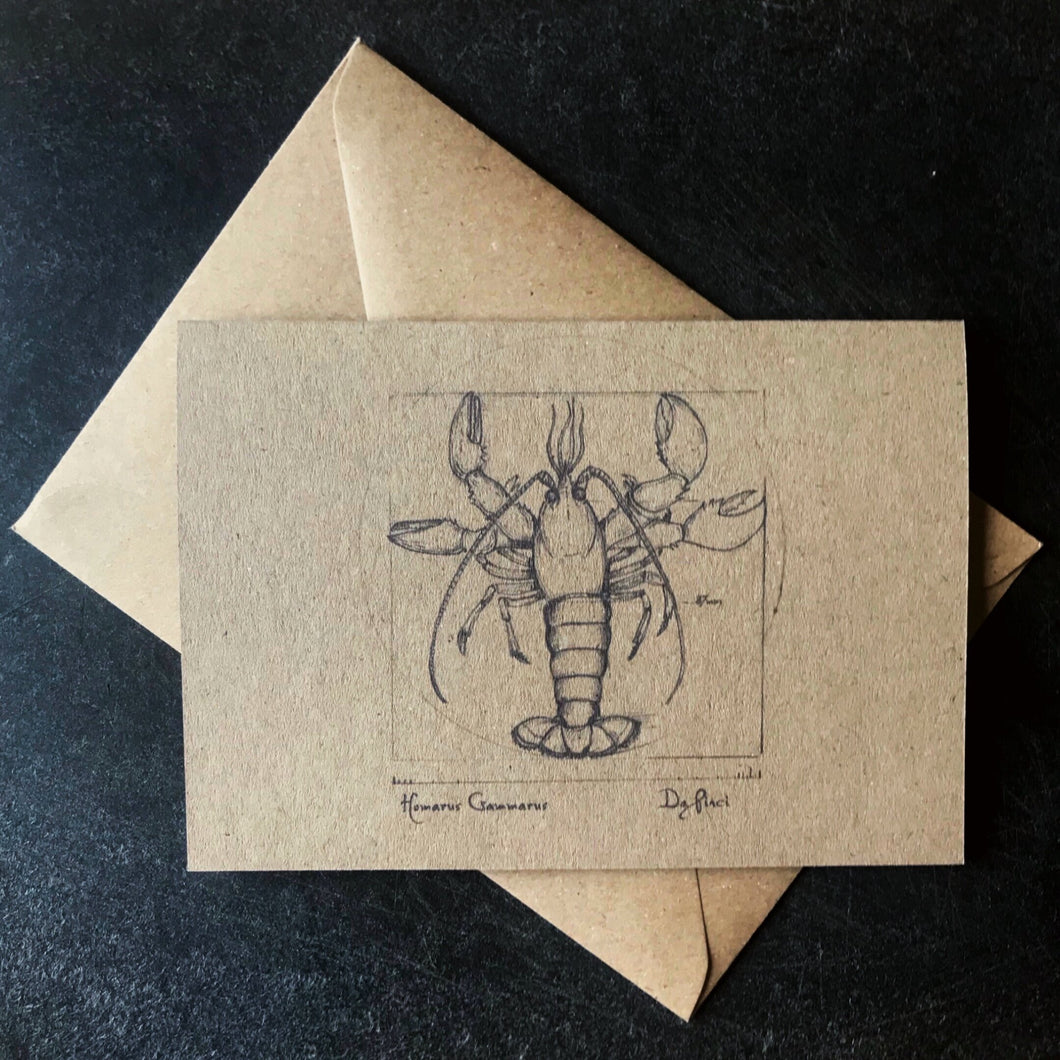 Lobster ‘Da Pinci’ Greeting Card