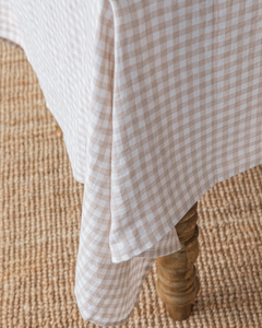 Linen Gingham Tablecloth