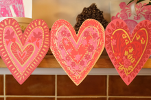 Load image into Gallery viewer, Paper Garland Hearts
