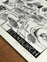 Load image into Gallery viewer, Illustrated Edinburgh Map Art Print
