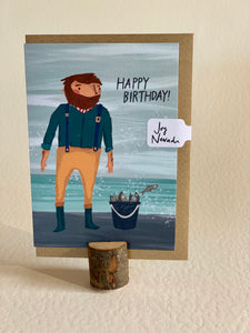 Fisherman Birthday card