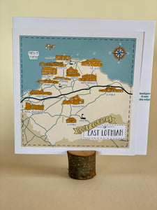Maps of East Lothian Greeting card